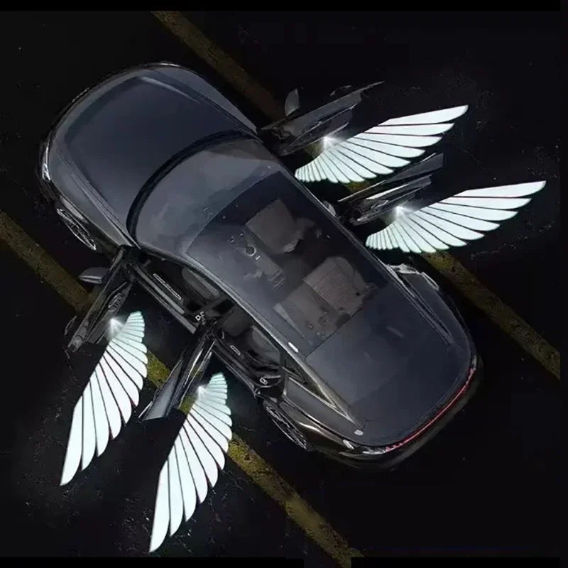 Car welcome light, car door light, sensing angel wing, car projector, atmosphere decoration, modified car door welcome light ATS Car Design