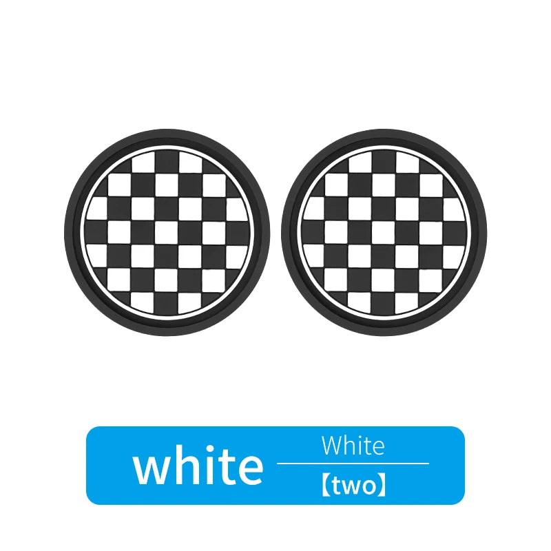 2pcs Car Cup Holder Anti-Slip Coasters Premium PVC Car Coasters Universal Fits Perfectly For Most Cup Car Interior Accessories ATS Car Design
