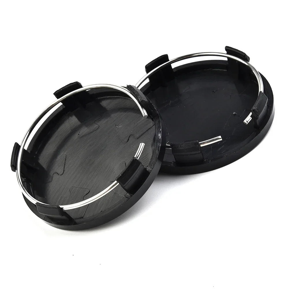 4 PCS 60mm Car Hub Center Covers New ABS Black Silver Universal Car Truck Vehicle Wheel Hub Center Cap Cover Car Accessories ATS Car Design
