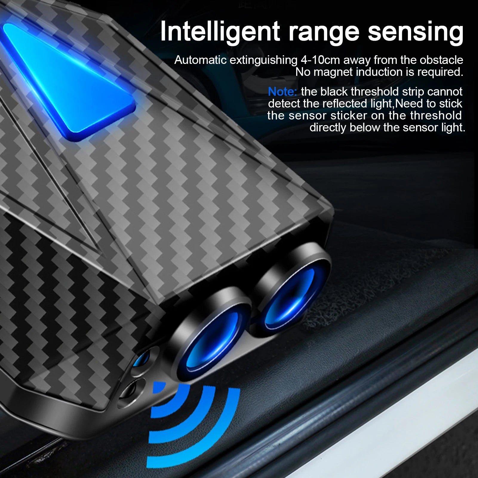 Car Dynamic Welcome Light Rechargeable Door Light Induction Door Opening Projection Wiring-Free Atmosphere Decorative Light ATS Car Design