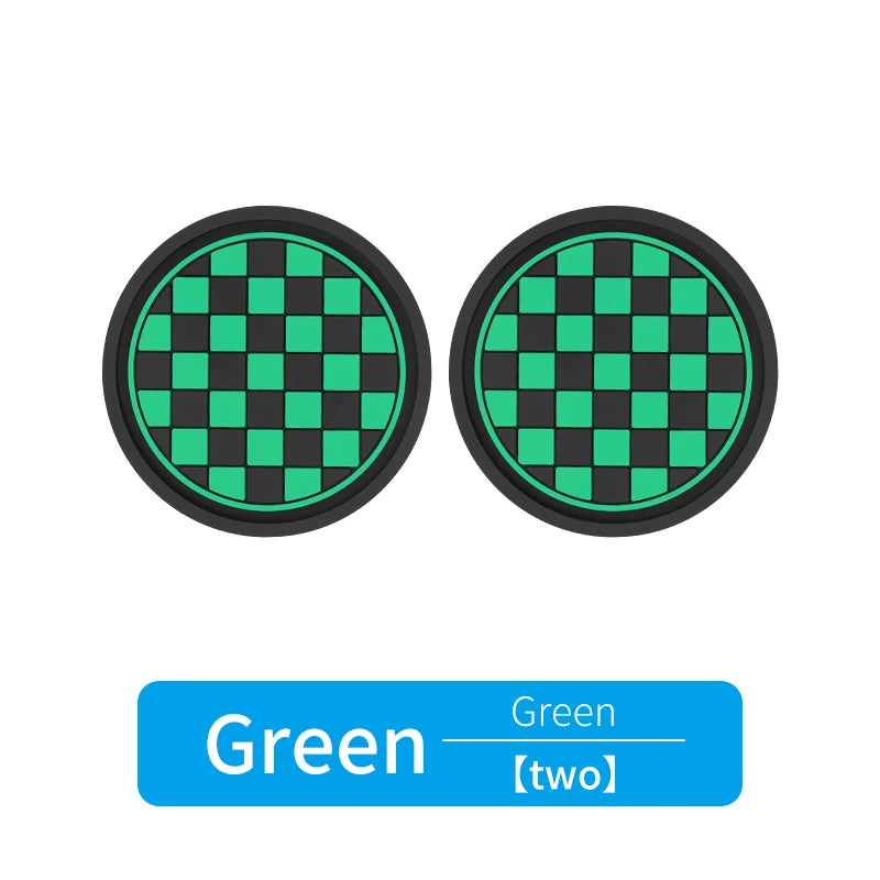 2pcs Car Cup Holder Anti-Slip Coasters Premium PVC Car Coasters Universal Fits Perfectly For Most Cup Car Interior Accessories ATS Car Design