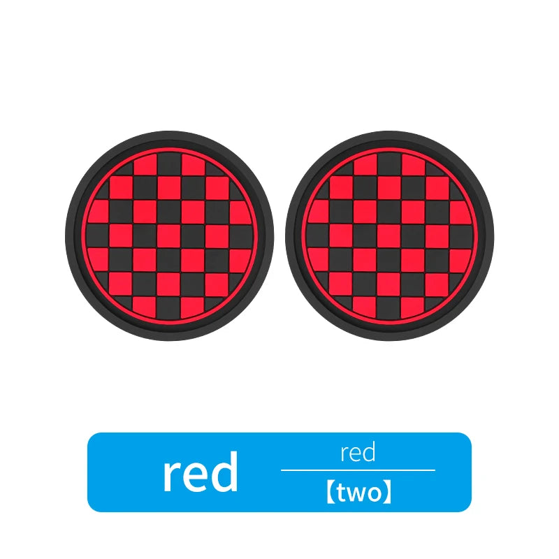 2pcs Car Cup Holder Anti-Slip Coasters Premium PVC Car Coasters Universal Fits Perfectly For Most Cup Car Interior Accessories ATS Car Design