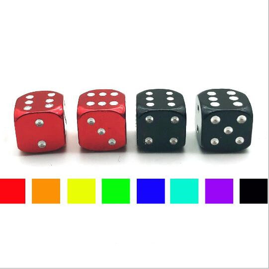 Creative Colorful Dice Tire Aluminum Alloy Valve ATS Car Design