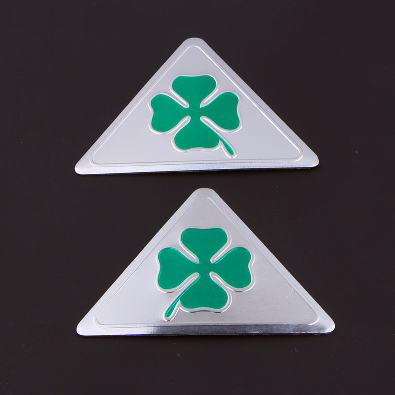Suitable For Car Metal Lucky Guard Four-leaf Clover Bumper Stickers Four-leaf Clover Car Body Sticker ATS Car Design