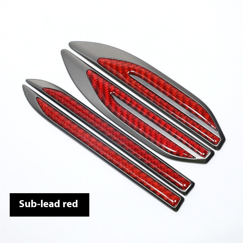 Car Personality Carbon Fiber Metal Leaf Side Sticker ATS Car Design