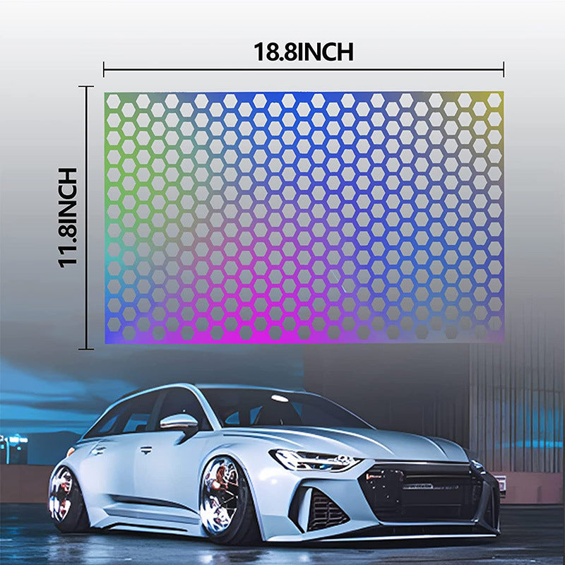Car Taillight Honeycomb Shape Sticker Applique Taillight Decoration Sticker Rear Lamp Cover Sticker Taillight Sticker ATS Car Design
