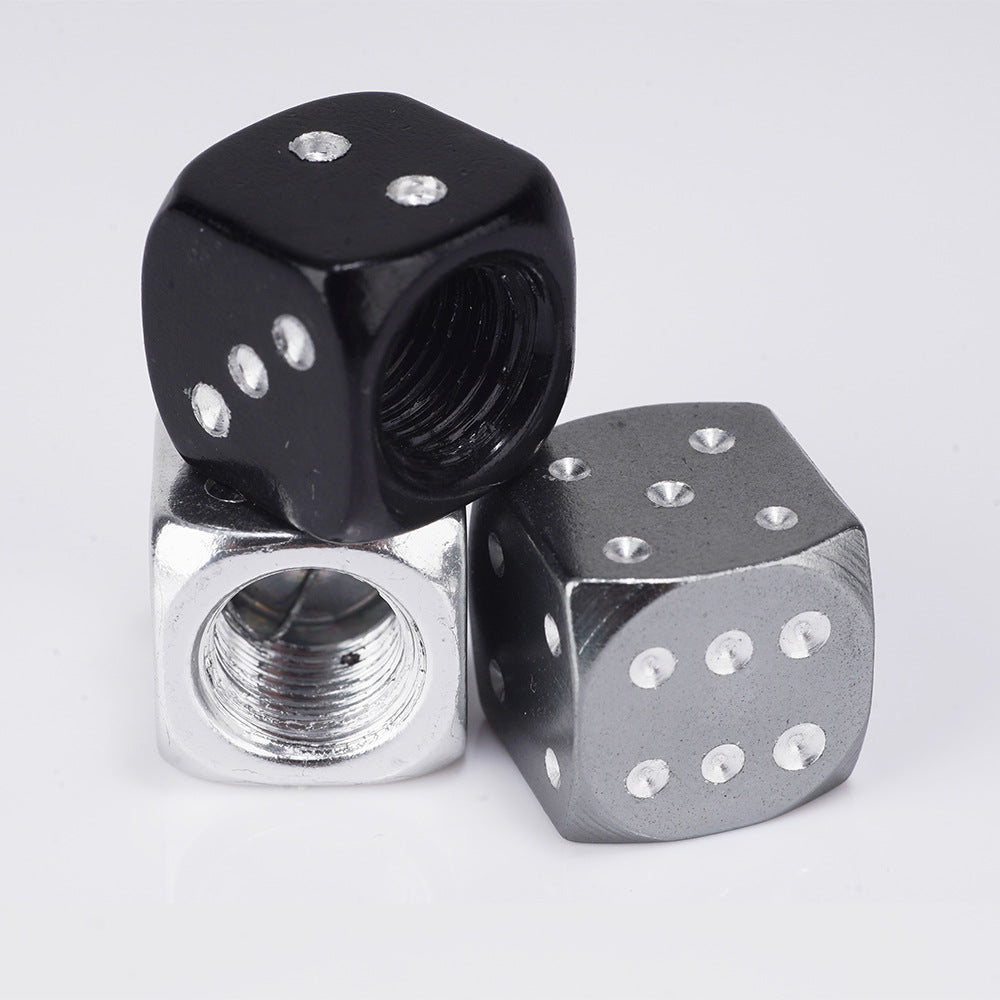 Creative Colorful Dice Tire Aluminum Alloy Valve ATS Car Design