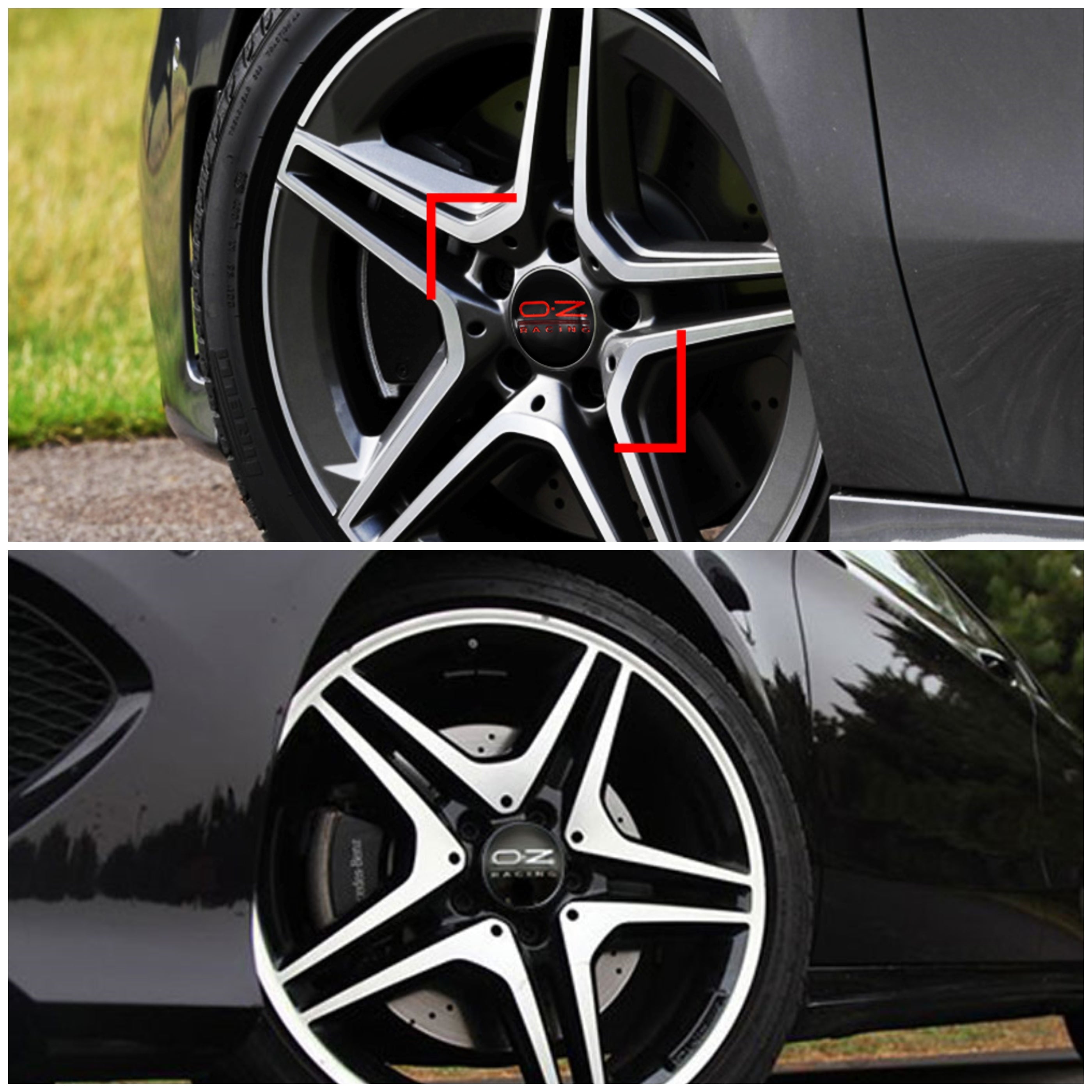OZ Style Wheel Center Cap Stickers – 3D Hub Cap Emblem Set