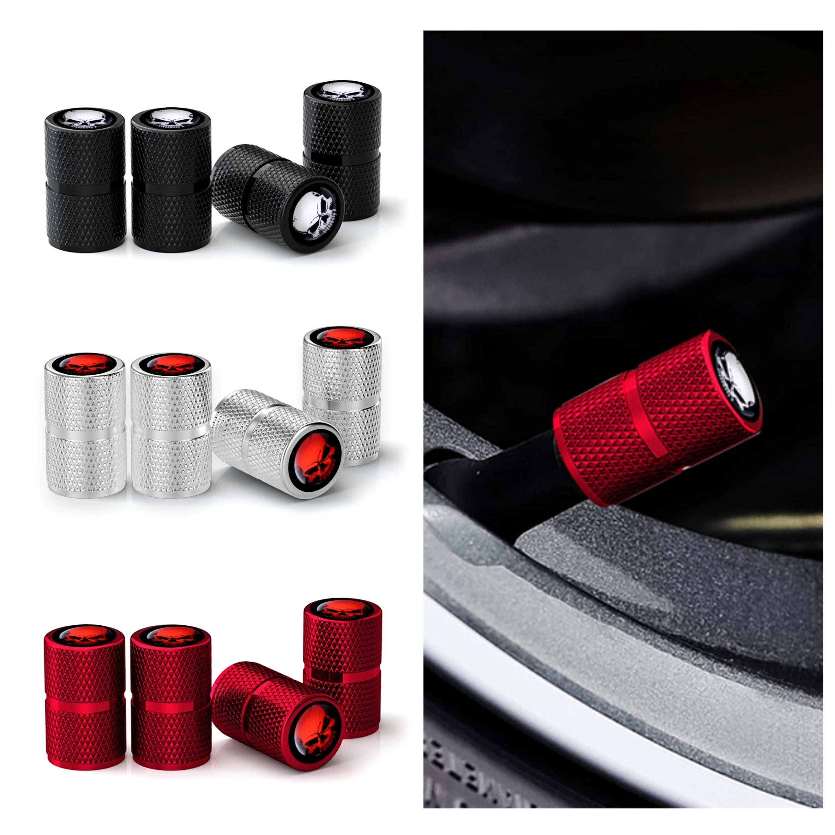 Skull Tire Valve Caps