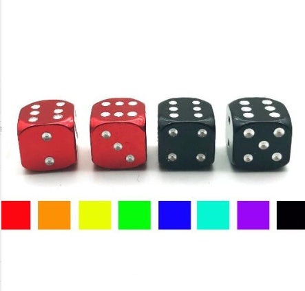 Creative Colorful Dice Tire Aluminum Alloy Valve ATS Car Design