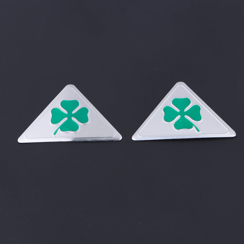 Suitable For Car Metal Lucky Guard Four-leaf Clover Bumper Stickers Four-leaf Clover Car Body Sticker ATS Car Design