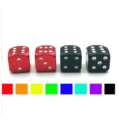 Creative Colorful Dice Tire Aluminum Alloy Valve ATS Car Design
