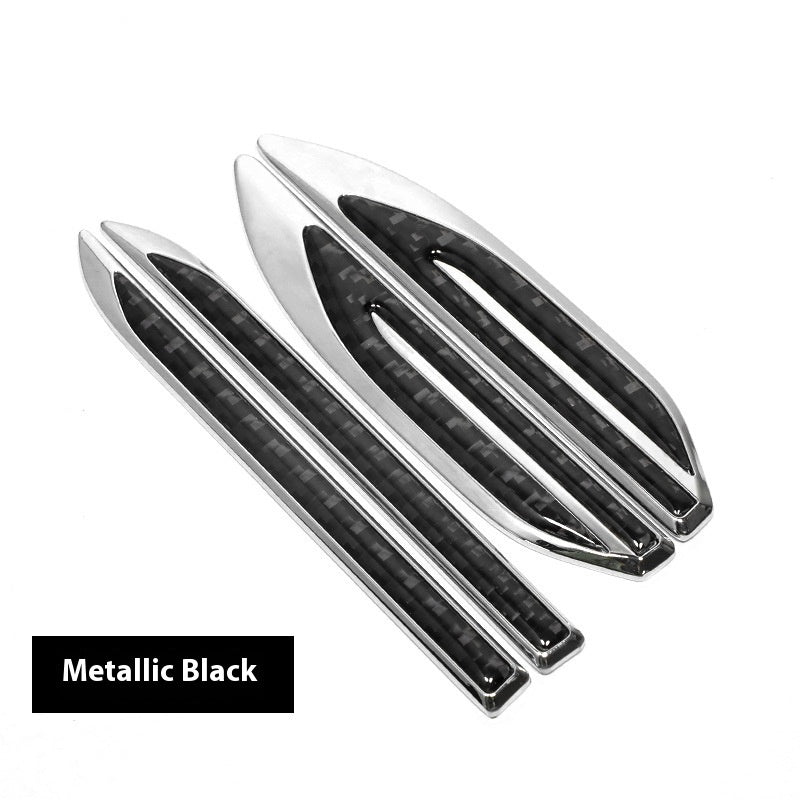 Car Personality Carbon Fiber Metal Leaf Side Sticker ATS Car Design